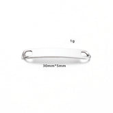 Stainless Steel Bracelet Connector Curved Plate